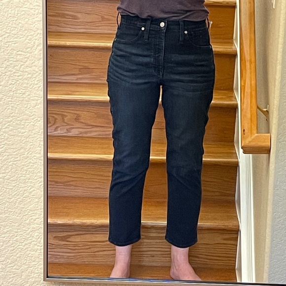 Madewell stovepipe jeans size 30, high rise, darker blue wash - Picture 1 of 8